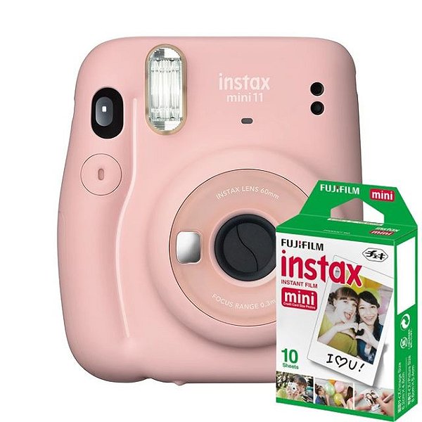 Câmera Instax Mini 11 com 10 Filmes - Rosa - Fujifilm