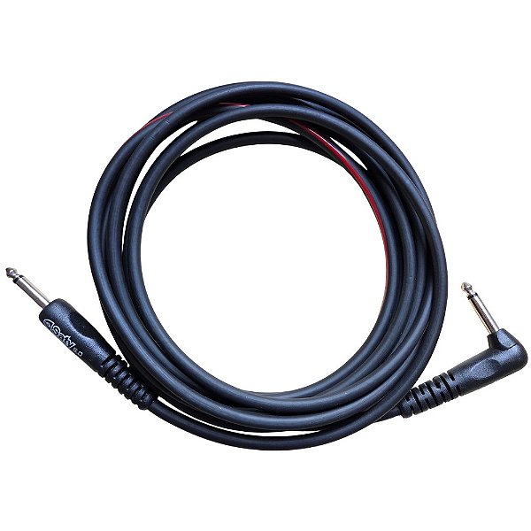 Cabo para Guitarra Violão Baixo Teclado P10 x P10 L reforçado e flexível de 5 metros - Saty SF-5.0/5