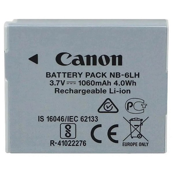 Bateria Original Canon NB-6LH para PowerShot SX510; SX520; SX530; SX600; SX610; SX700; SX710; S90; S95