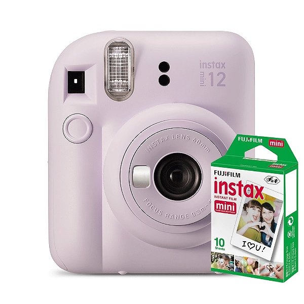 Câmera Instax Mini 12 com 10 filmes - Lilás Purple - Fujifilm