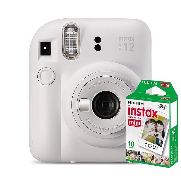 Câmera Instax Mini 12 com 10 filmes - Branco Marfim - Fujifilm