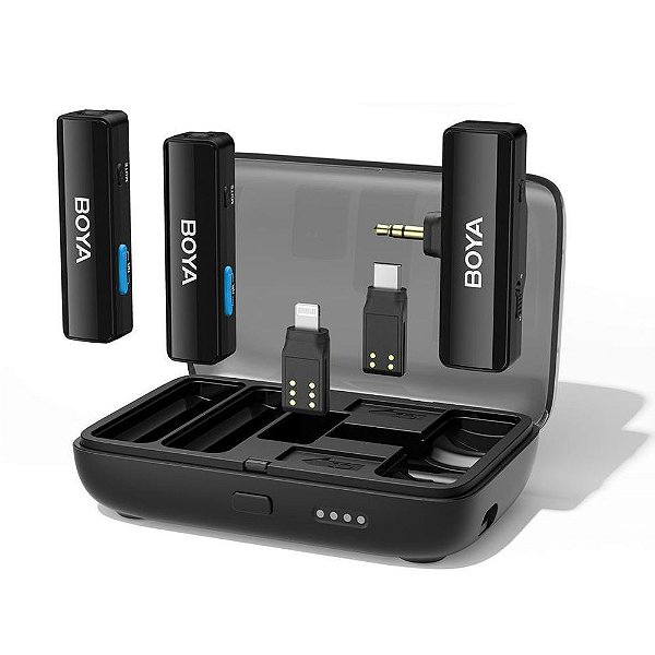 Microfone de Lapela sem fio BOYA Link para iPhone, iOS, Android e DSLR