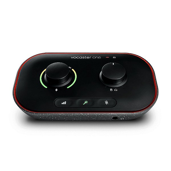 Interface de Áudio Focusrite Vocaster One USB para Podcast e Live
