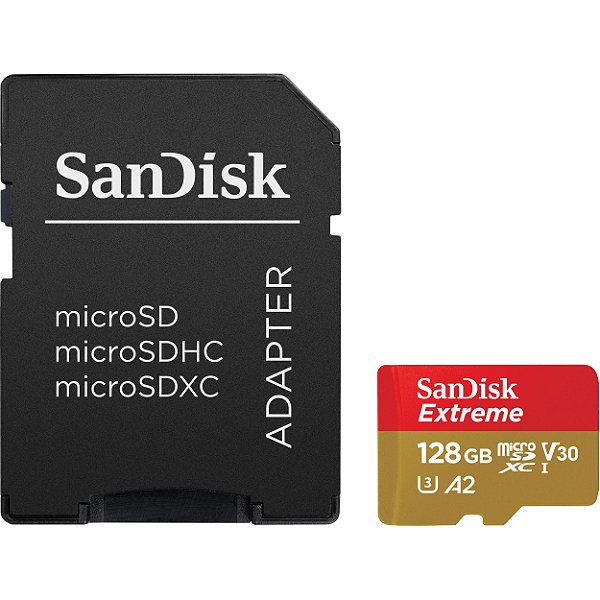 Cartão de Memória SanDisk Extreme - 128GB - Micro SDXC UHS-I