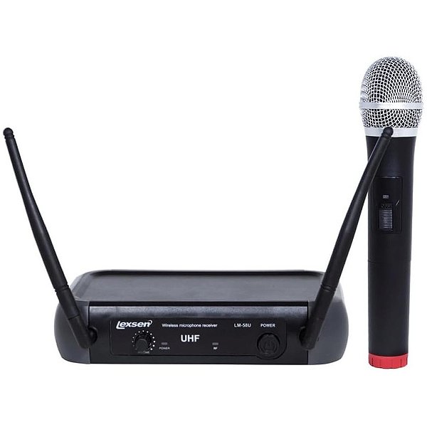 Microfone Sem Fio de Mão Lexsen LM-58u UHF - Frequência Fixa