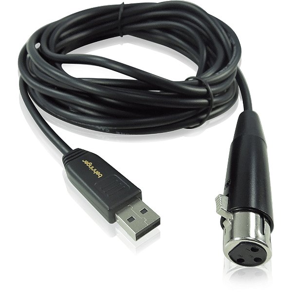 Cabo Interface MIC 2 USB Behringer - Conversor de XLR para USB
