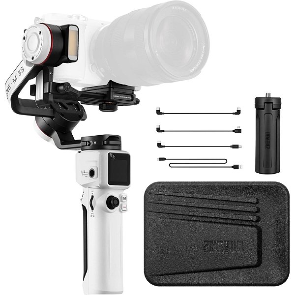 Estabilizador para Câmeras Zhiyun Crane-M 3S Gimbal com Luz de Preenchimento LED
