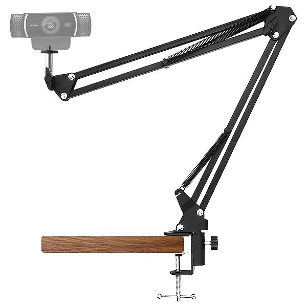 Braço Articulado de Mesa - Suporte para Webcam Câmera Iluminação com rosca 1/4" - Greika 35-D