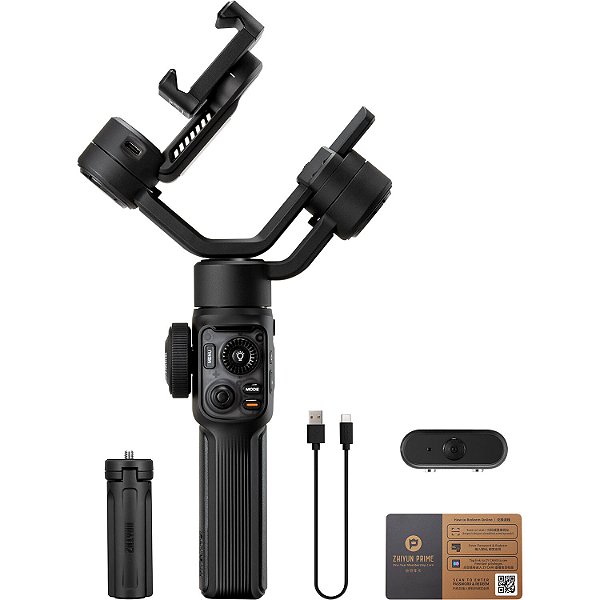 Estabilizador para Celular Zhiyun Smooth 5S AI Combo - Gimbal com AI Tracker e Luz de Preenchimento LED
