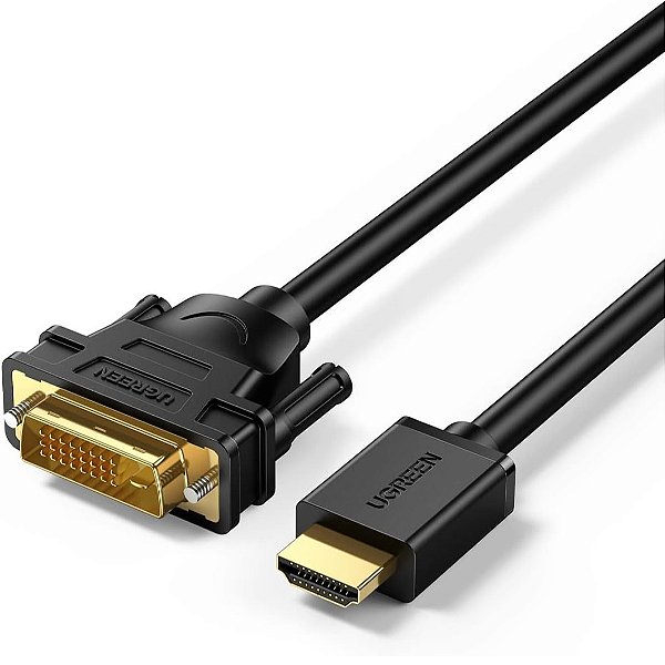 Cabo Adaptador HDMI Macho para DVI 24+1 Macho de 2 metros - Ugreen HD106