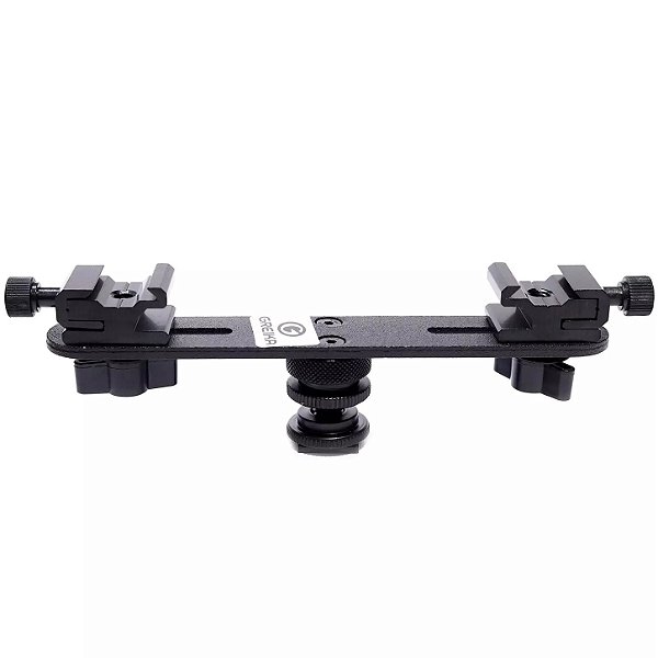 Suporte Duplo para Acessórios com Sapata Fria para Acessórios, LED, Flash e Microfone - Greika YA5008