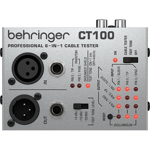 Testador de Cabos Profissional 6 em 1 - Behringer CT100