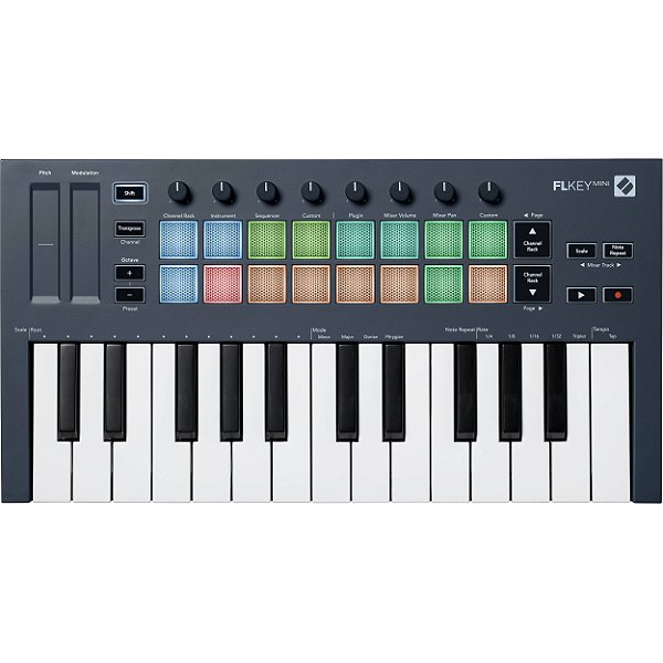 Teclado compacto de 25 teclas MIDI para FL Studio - Novation FLkey Mini