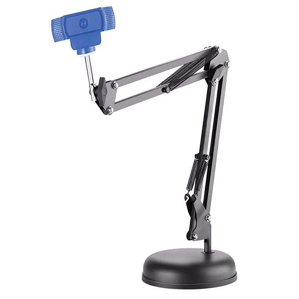 Braço Articulado de Mesa com Base - Suporte para Webcam Câmera Iluminação com rosca 1/4" - Greika 25-D