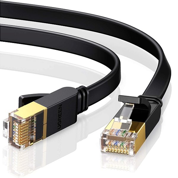 Cabo Ethernet Cat 7 de 10 Gbps com 3 metros Flat U/FTP - Ugreen NW106 11262