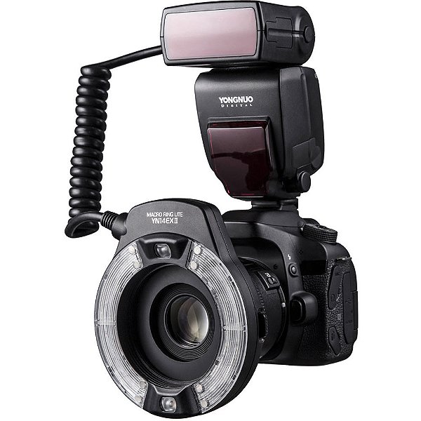 Kit Flash Macro Ring Yongnuo YN14EX II TTL para Canon