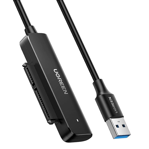 Cabo Adaptador SATA para USB-A compatível com HDD e SSD de 2.5" - Ugreen