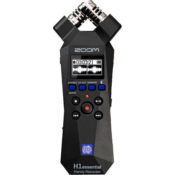 Gravador de Áudio Portátil de 2 Canais e 32-Bit Flutuante - Zoom H1 Essential
