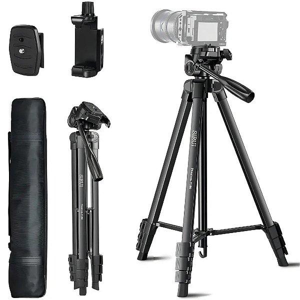 Tripé com Suporte para Celular Sirui Phantom T180 - Altura Máxima 1,80m - Suporta 2kg