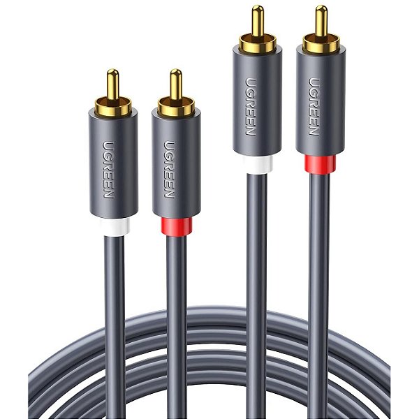 Cabo de Áudio Estéreo RCA Hi-Fi de 3 metros - Ugreen AV104 10519