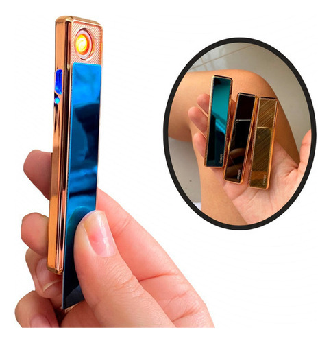 Isqueiro Eletrico Eletronico Usb Recarregavel