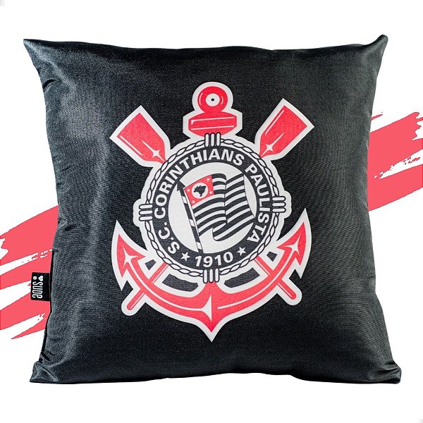 Almofada Sude Corinthians Meu Coração Preto