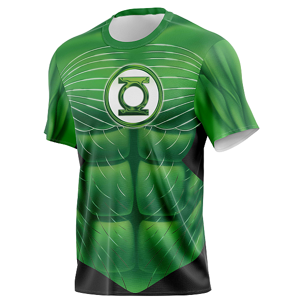 Camiseta Lanterna Verde Super Herói Tecido Dryfit