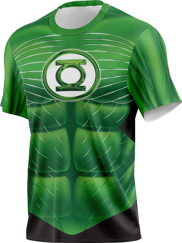 Camiseta Lanterna Verde Super Herói Tecido Dryfit