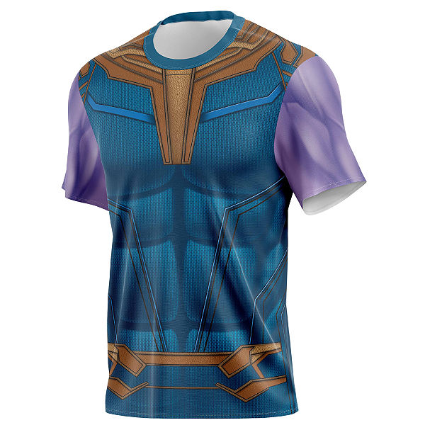 Camiseta Thanos Super Herói Tecido Dryfit