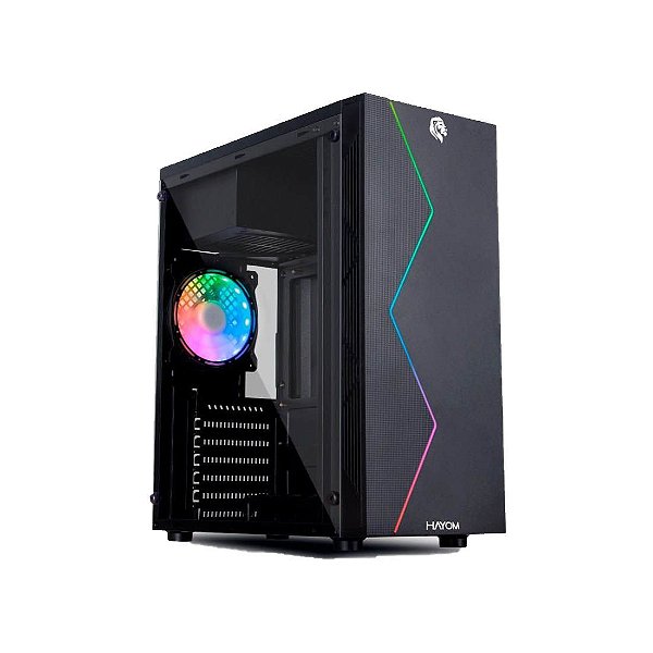 Gabinete Gamer Mid Tower RGB ATX/Micro ATX GB1705 Hayom