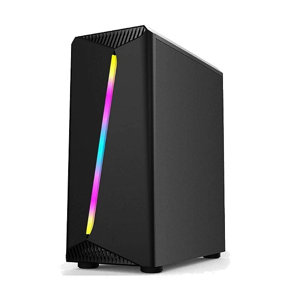 Gabinete Game Mid Tower RGB Lateral Vidro GB1700 Preto Hayom