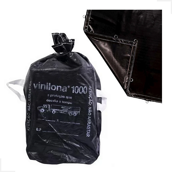 Lona Vinilona 1000 Sansuy Original 5x6 Preta 6x5