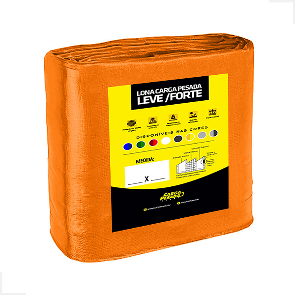 Lona Plástica Impermeável 300 Micras 8x3 Azul / Laranja