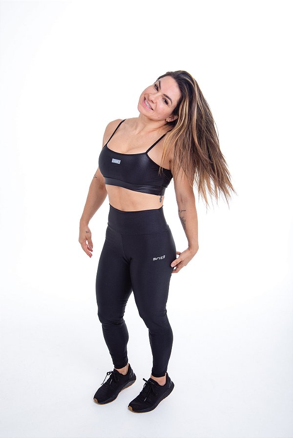 Calça Legging SNELL Microcanelado Preto