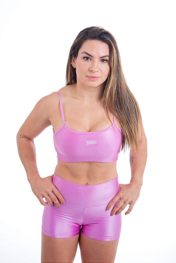 Top SNELL Alcinha Rosa Brilhoso Energize