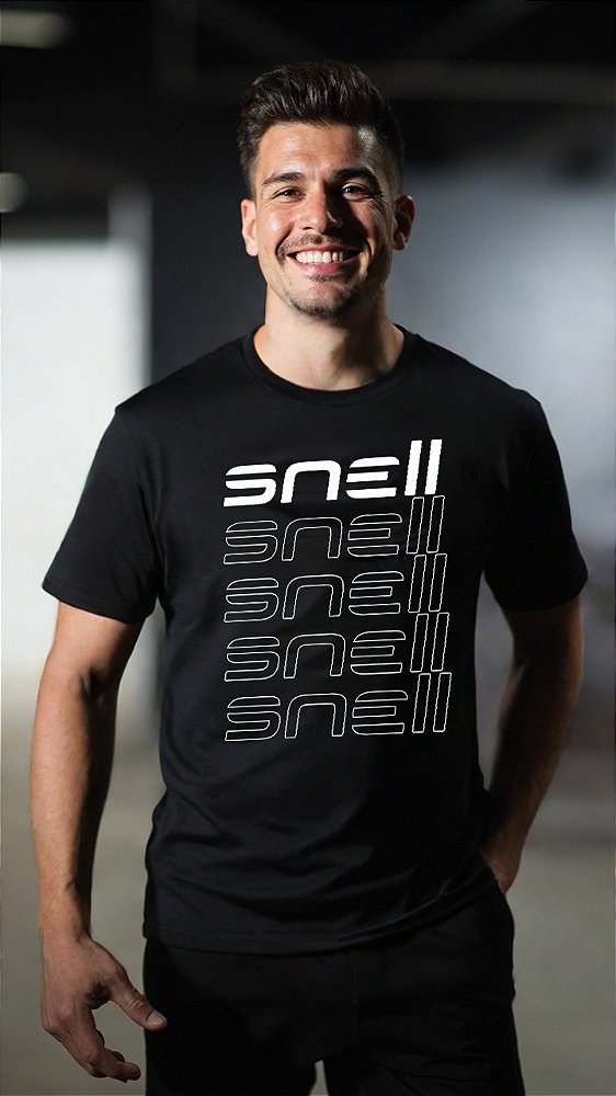 Camiseta SNELL MultiLogo Preto