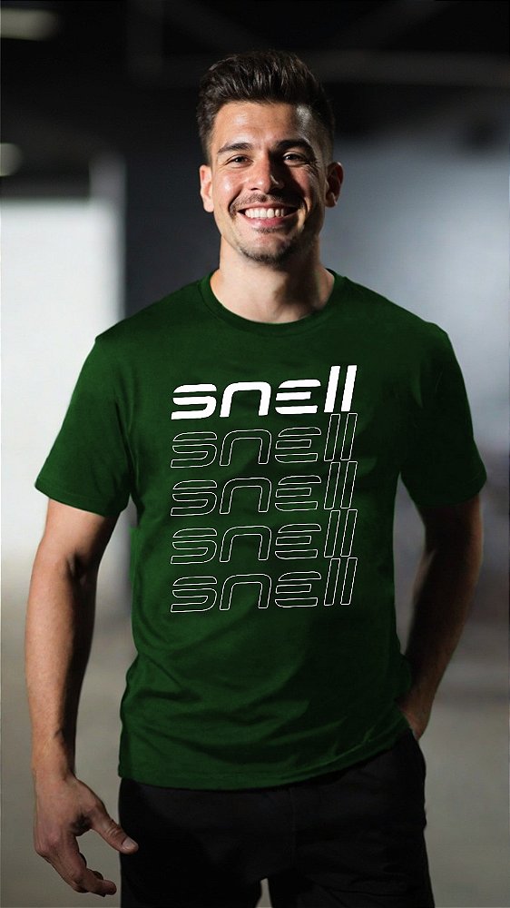 Camiseta SNELL MultiLogo Musgo