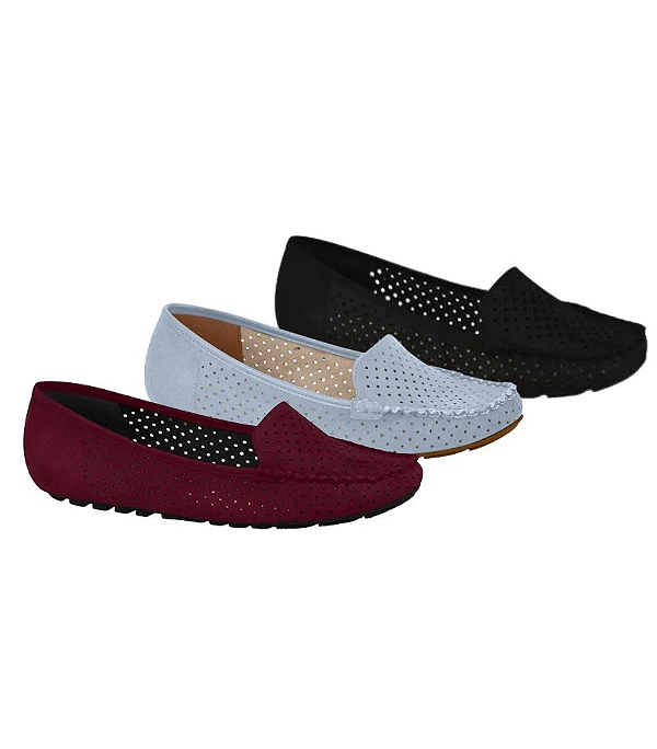 Mocassim Feminino VIZZANO Camurça com Furinhos