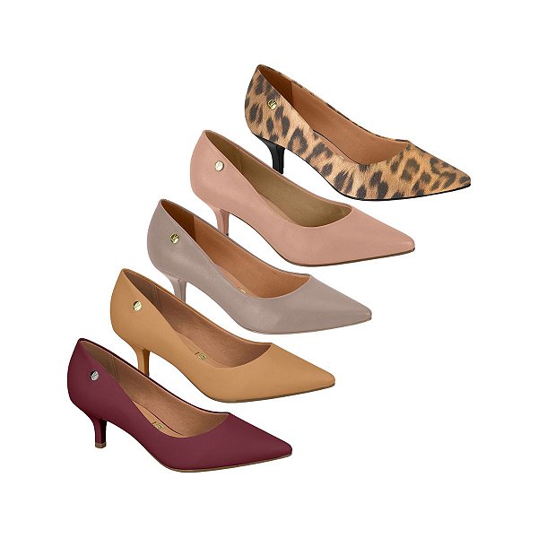 Scarpin Feminino Vizzano Salto Baixo 5cm Confortável Casual