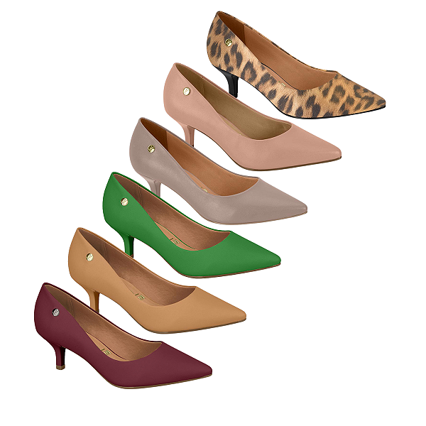 Scarpin Feminino Vizzano Salto Baixo 5cm Confortável Casual