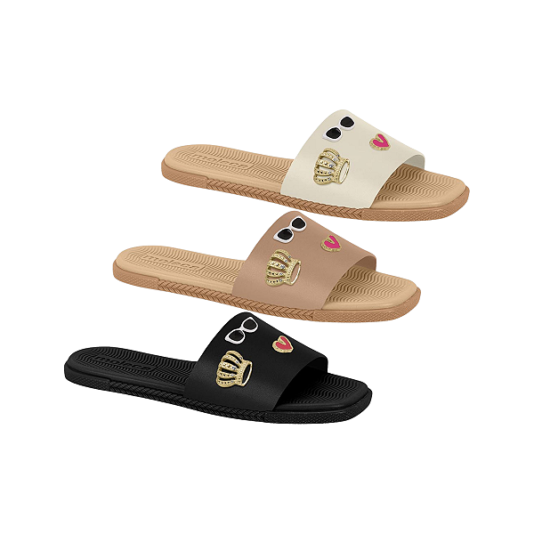 Sandalia MOLECA Slide com Pins