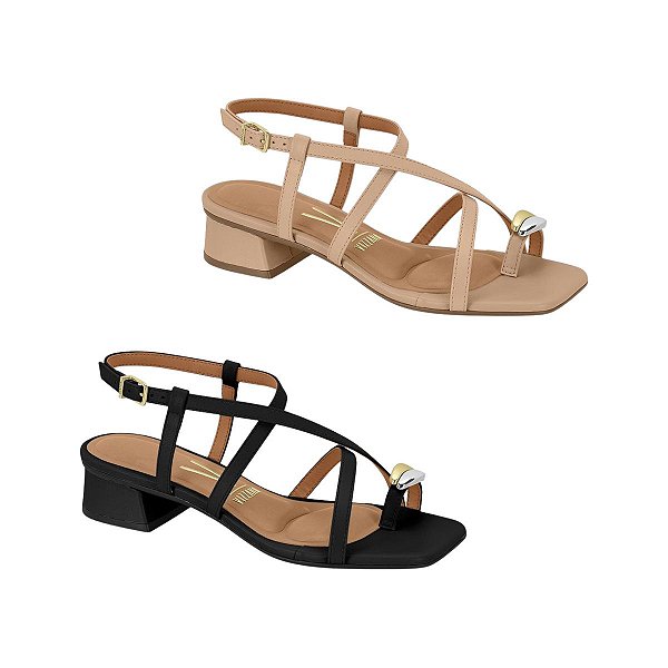 Sandália Feminina Salto Baixo VIZZANO