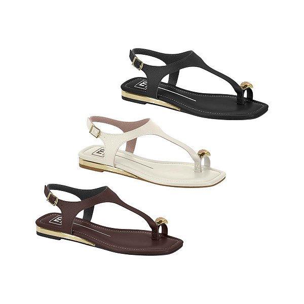 Sandália Rasteirinha Feminina MOLECA Ring Toe