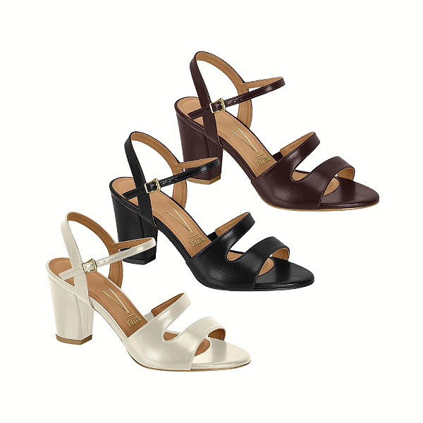 Sandalia Salto Bloco  7cm Vizzano Feminina