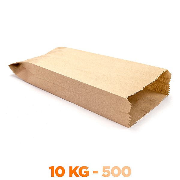 500 Un Sacos De Papel Kraft Liso 10 Kg Pães Salgados Doces