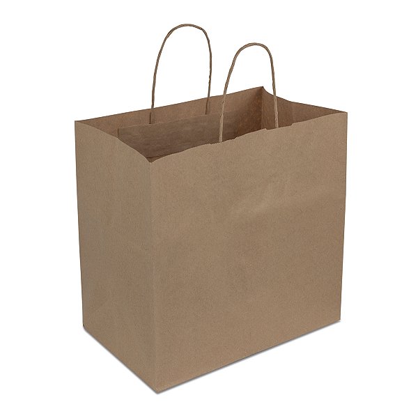 Sacola de Papel Kraft Pardo - 30 x 29 x 18 cm - Tamanho G
