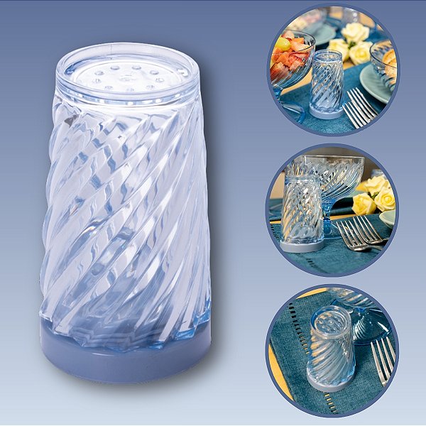 Saleiro Pimenteiro Porta Sal Pimenta Plasútil Twist Luxo