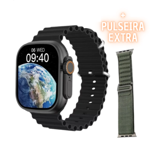 IWO WATCH ULTRA 9 (U9 ULTRA) 49MM TELA 2.2" NFC + BRINDES