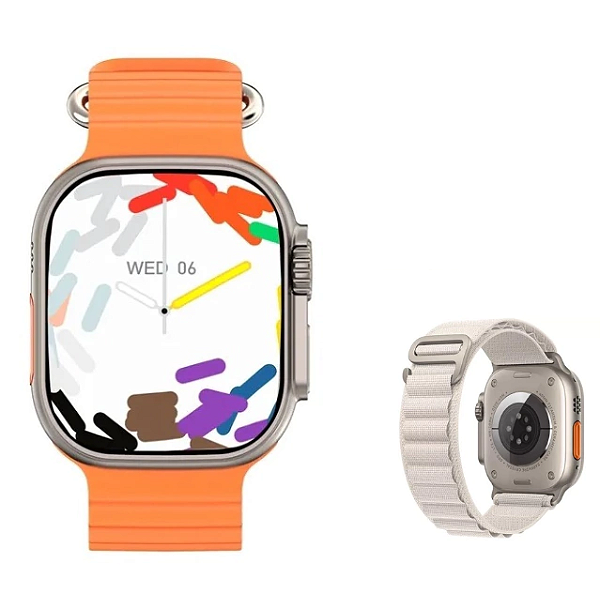 IWO W69 ULTRA 49MM 2GB MEMÓRIA TELA 2.15" NFC BÚSSOLA GPS TRACKING + BRINDES
