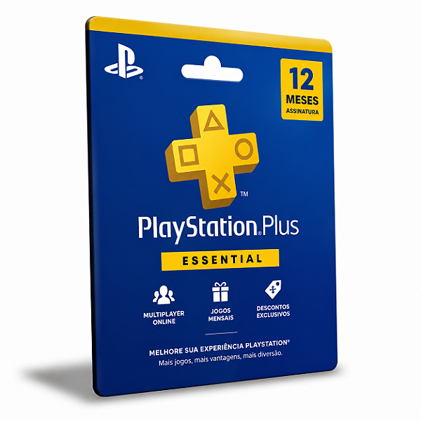 PSN Plus Essential 12 meses - Ps4 e Ps5